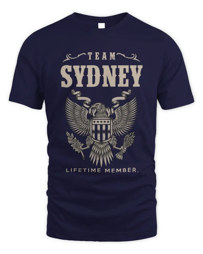 SYDNEY TP06-K82 – Personalized Classic Style Apparel “Team NAME Lifetime Member” - Unisex Standard T-Shirt - Navy