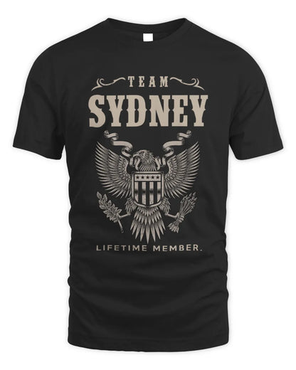 SYDNEY TP06-K82 – Personalized Classic Style Apparel “Team NAME Lifetime Member” - Unisex Standard T-Shirt - Black