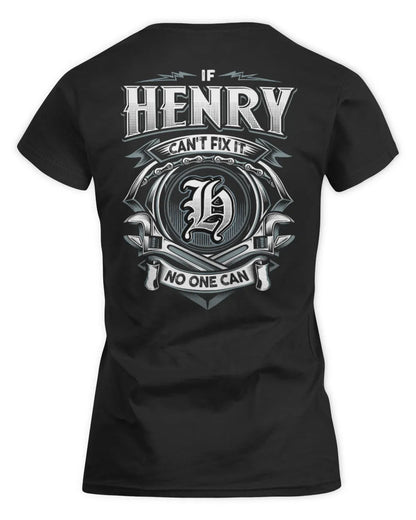 HENRY AP81-K4-626 - Personalized Ahmed Quote Apparel “If Ahmed Can't Fix It, No One Can” - Women's Standard T-Shirt - Black