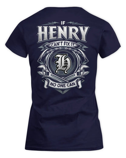 HENRY AP81-K4-626 - Personalized Ahmed Quote Apparel “If Ahmed Can't Fix It, No One Can” - Women's Standard T-Shirt - Navy