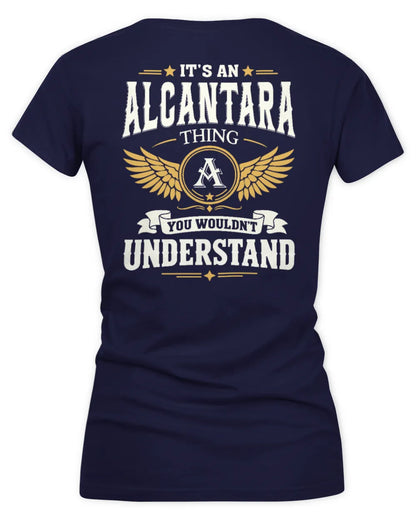 ALCANTARA KT06-M008 It’s a [NAME] Thing – You Wouldn’t Understand | Personalized Vintage T-Shirt - Women's V-Neck T-Shirt - Navy