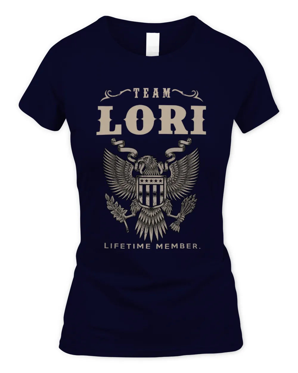 LORI TP06-K82 – Personalized Classic Style Apparel “Team NAME Lifetime Member” - Women's Standard T-Shirt - Navy