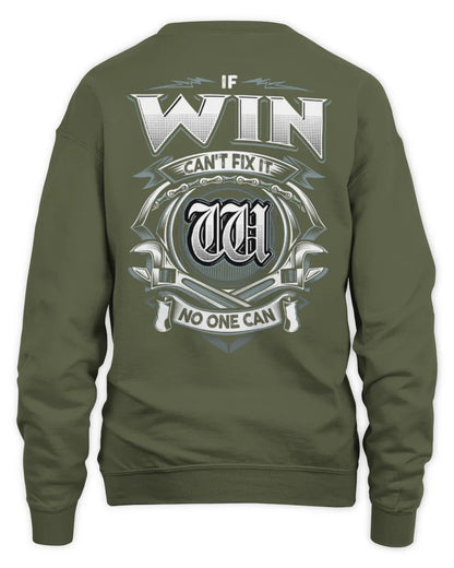 WIN AP81-K4-626 - Personalized Ahmed Quote Apparel “If Ahmed Can't Fix It, No One Can” - Unisex Sweatshirt - Military Green
