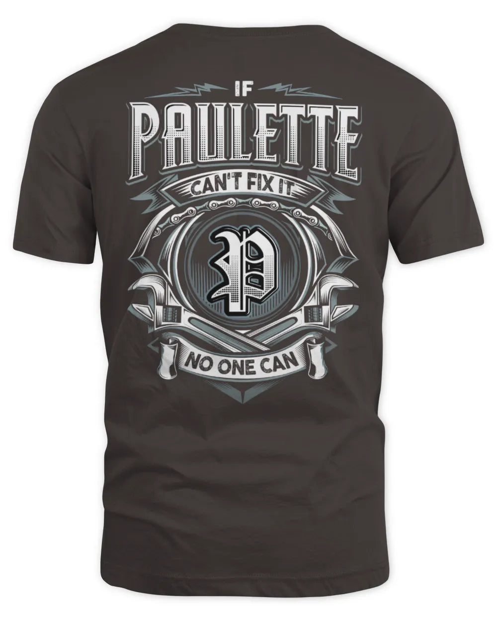 PAULETTE AP81-K4-626 - Personalized Ahmed Quote Apparel “If Ahmed Can't Fix It, No One Can” - Unisex Standard T-Shirt - Dark Chocolate