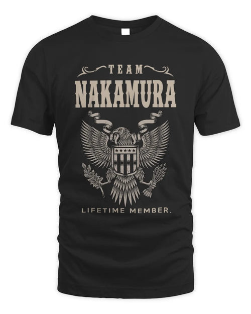 NAKAMURA TP06-K82 – Personalized Classic Style Apparel “Team NAME Lifetime Member” - Unisex Standard T-Shirt - Black