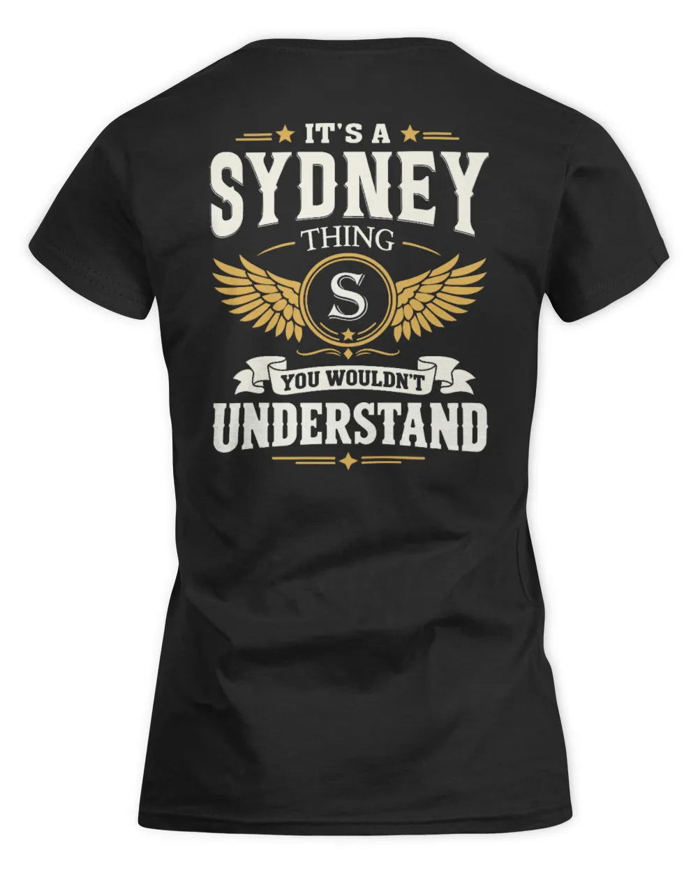 SYDNEY KT06-M008 It’s a [NAME] Thing – You Wouldn’t Understand | Personalized Vintage T-Shirt - Women's Standard T-Shirt - Black