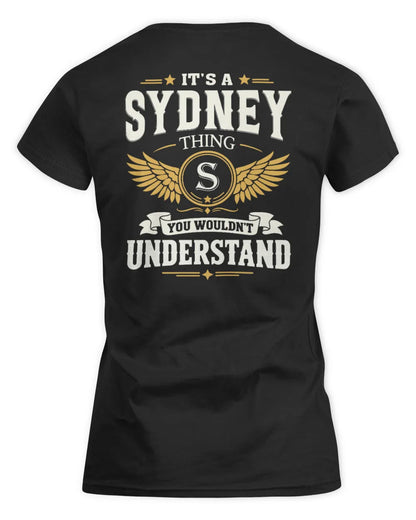 SYDNEY KT06-M008 It’s a [NAME] Thing – You Wouldn’t Understand | Personalized Vintage T-Shirt - Women's Standard T-Shirt - Black