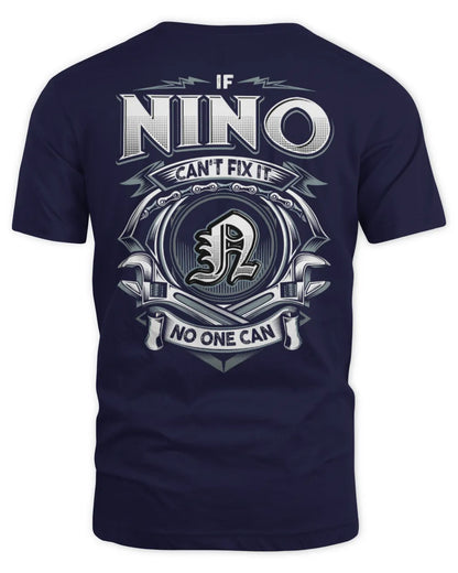 NINO AP81-K4-626 - Personalized Ahmed Quote Apparel “If Ahmed Can't Fix It, No One Can” - Unisex Standard T-Shirt - Navy