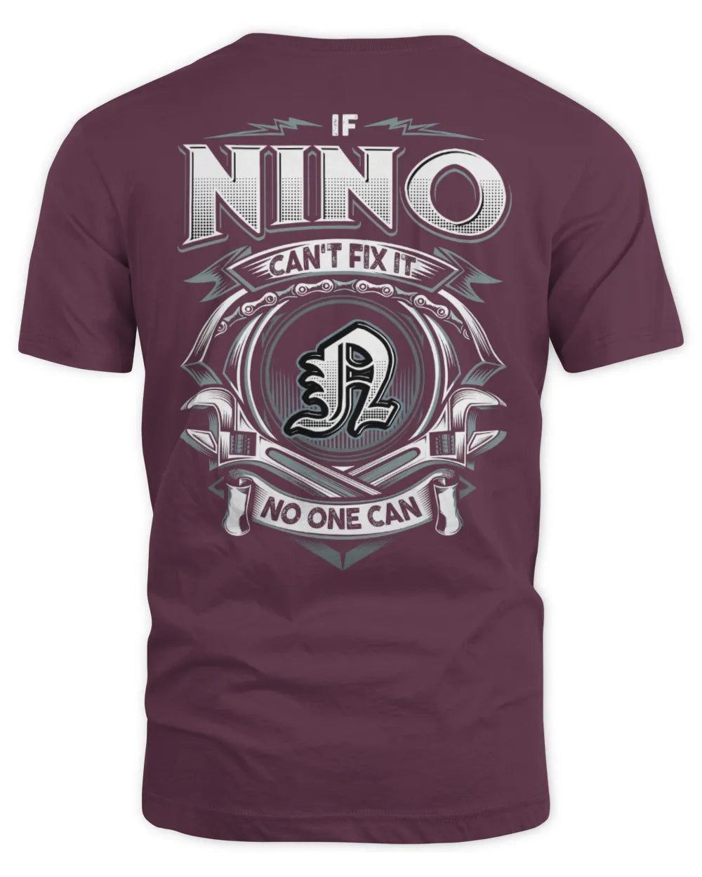 NINO AP81-K4-626 - Personalized Ahmed Quote Apparel “If Ahmed Can't Fix It, No One Can” - Unisex Standard T-Shirt - Maroon