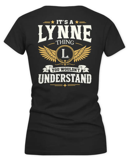LYNNE KT06-M008 It’s a [NAME] Thing – You Wouldn’t Understand | Personalized Vintage T-Shirt - Women's V-Neck T-Shirt - Black