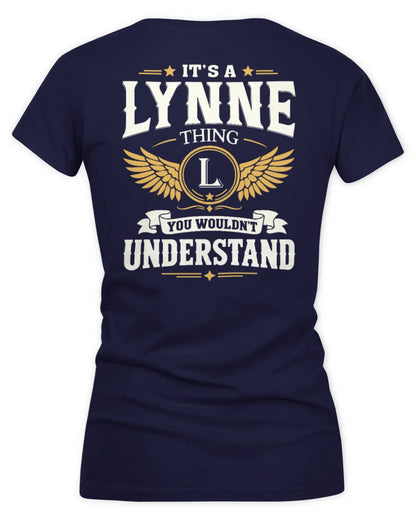 LYNNE KT06-M008 It’s a [NAME] Thing – You Wouldn’t Understand | Personalized Vintage T-Shirt - Women's V-Neck T-Shirt - Navy