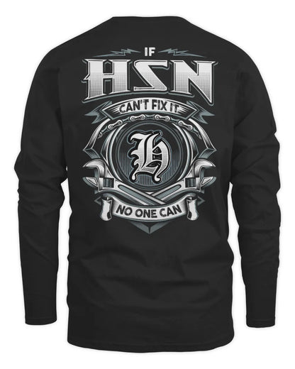 HSN AP81-K4-626 - Personalized Ahmed Quote Apparel “If Ahmed Can't Fix It, No One Can” - Men's Long Sleeved T-Shirt - Black