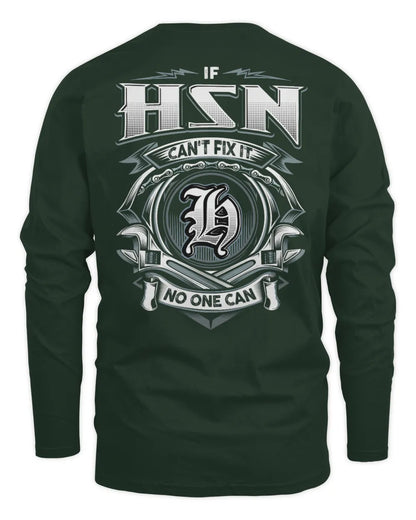 HSN AP81-K4-626 - Personalized Ahmed Quote Apparel “If Ahmed Can't Fix It, No One Can” - Men's Long Sleeved T-Shirt - Forest Green