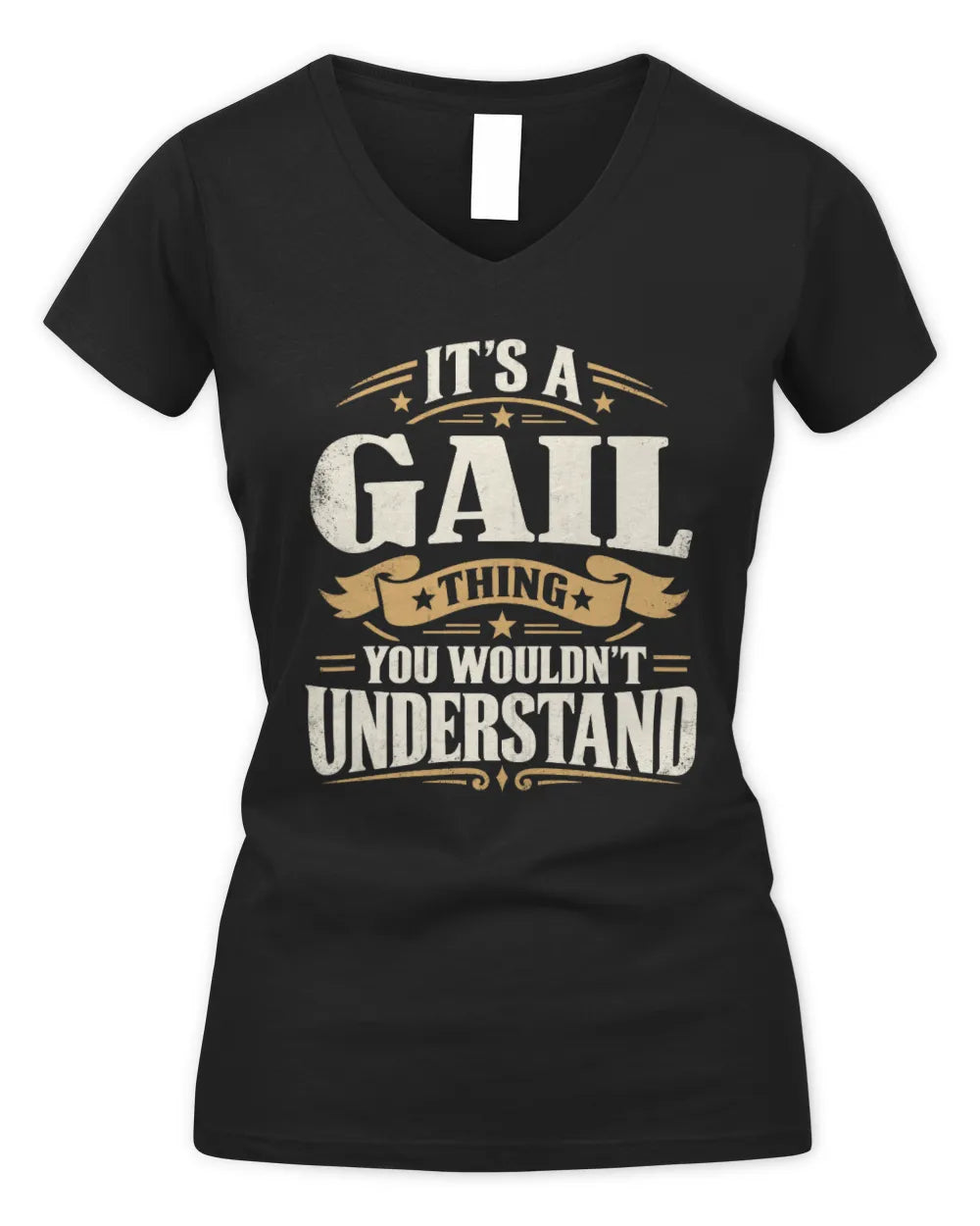 GAIL P08 TH51 - Personalized “It’s a/an [NAME] Thing – You Wouldn’t Understand” Shirt - Women's V-Neck T-Shirt - Black