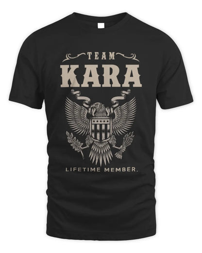KARA TP06-K82 – Personalized Classic Style Apparel “Team NAME Lifetime Member” - Unisex Standard T-Shirt - Black