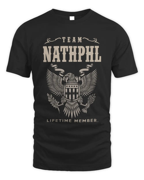 NATHPHL TP06-K82 – Personalized Classic Style Apparel “Team NAME Lifetime Member” - Unisex Standard T-Shirt - Black