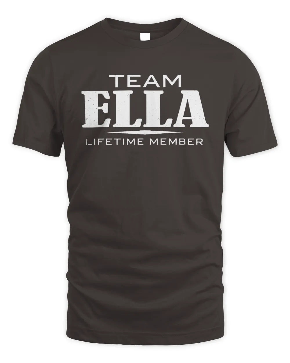 ELLA BL62-K4-128 - Personalized “Team NAME Lifetime Member” - Unisex Standard T-Shirt - Dark Chocolate