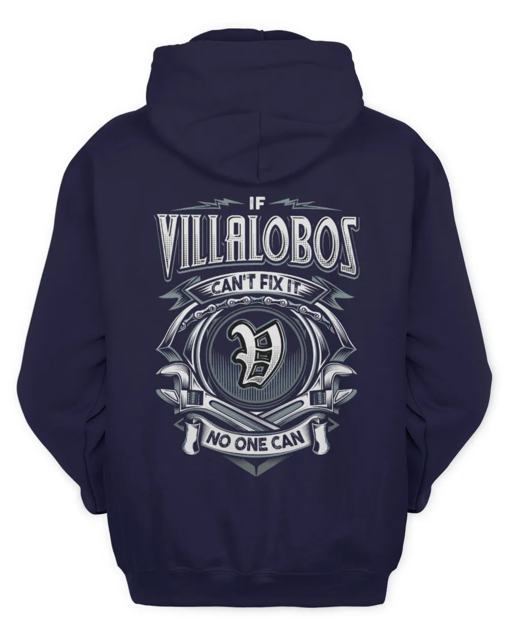 VILLALOBOS AP81-K4-626 - Personalized Ahmed Quote Apparel “If Ahmed Can't Fix It, No One Can” - Unisex Hoodie - Navy