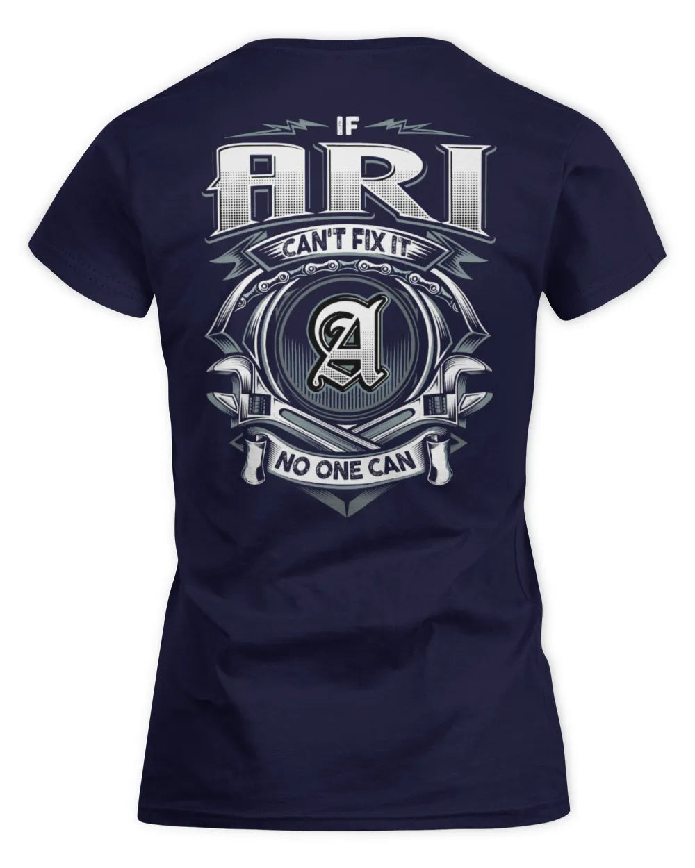 ARI AP81-K4-626 - Personalized Ahmed Quote Apparel “If Ahmed Can't Fix It, No One Can” - Women's Standard T-Shirt - Navy