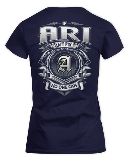 ARI AP81-K4-626 - Personalized Ahmed Quote Apparel “If Ahmed Can't Fix It, No One Can” - Women's Standard T-Shirt - Navy