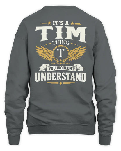 TIM KT06-M008 It’s a [NAME] Thing – You Wouldn’t Understand | Personalized Vintage T-Shirt - Unisex Sweatshirt - Charcoal