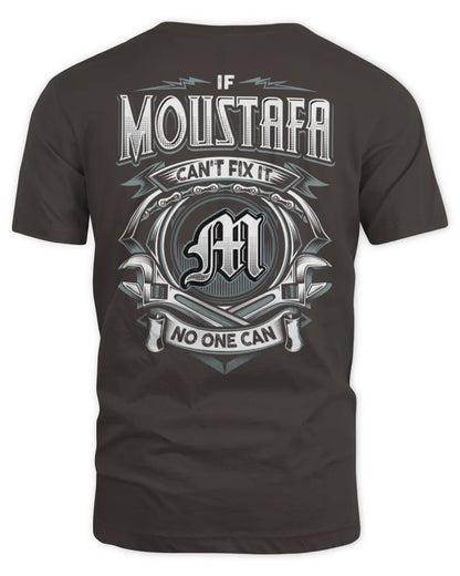MOUSTAFA AP81-K4-626 - Personalized Ahmed Quote Apparel “If Ahmed Can't Fix It, No One Can” - Unisex Standard T-Shirt - Dark Chocolate