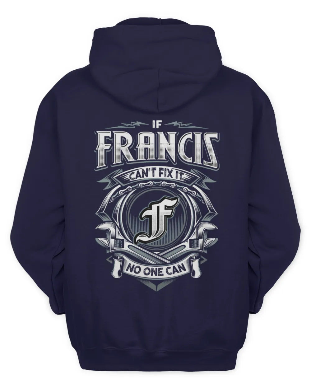 FRANCIS AP81-K4-626 - Personalized Ahmed Quote Apparel “If Ahmed Can't Fix It, No One Can” - Unisex Hoodie - Navy