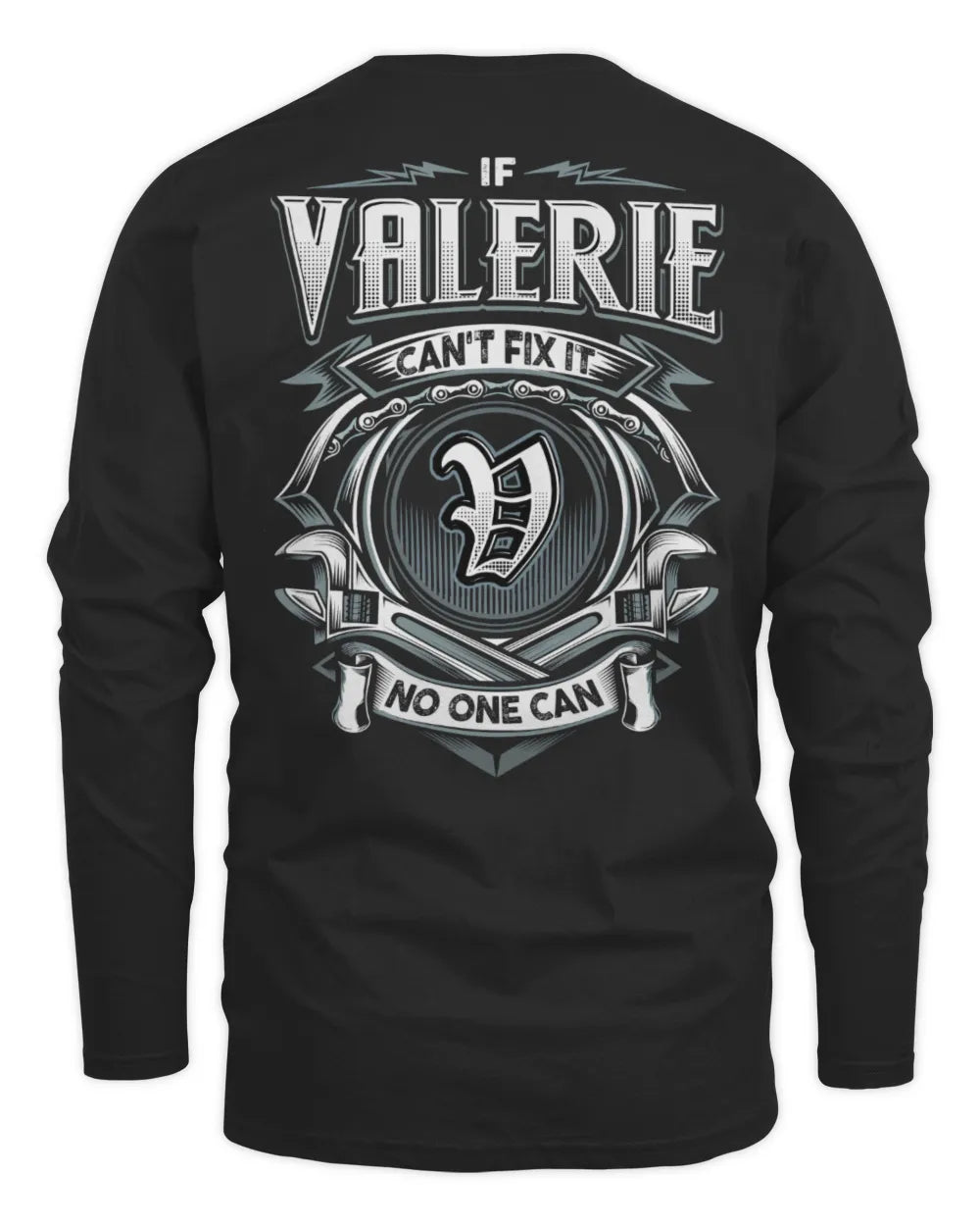 VALERIE AP81-K4-626 - Personalized Ahmed Quote Apparel “If Ahmed Can't Fix It, No One Can” - Men's Long Sleeved T-Shirt - Black