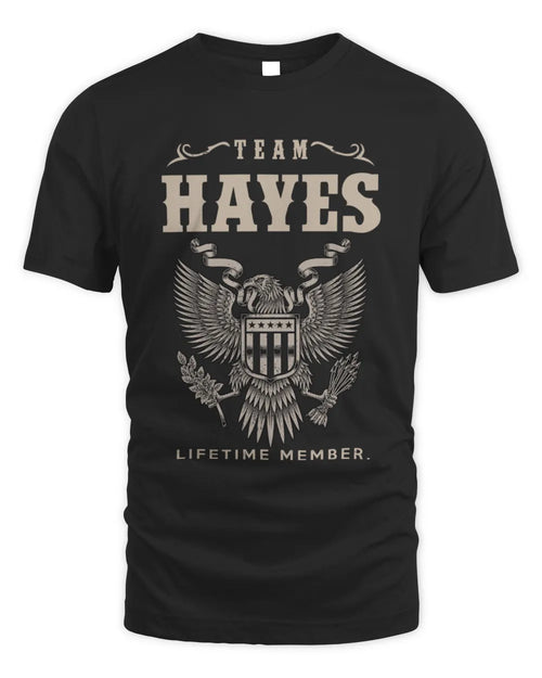 HAYES TP06-K82 – Personalized Classic Style Apparel “Team NAME Lifetime Member” - Unisex Standard T-Shirt - Black