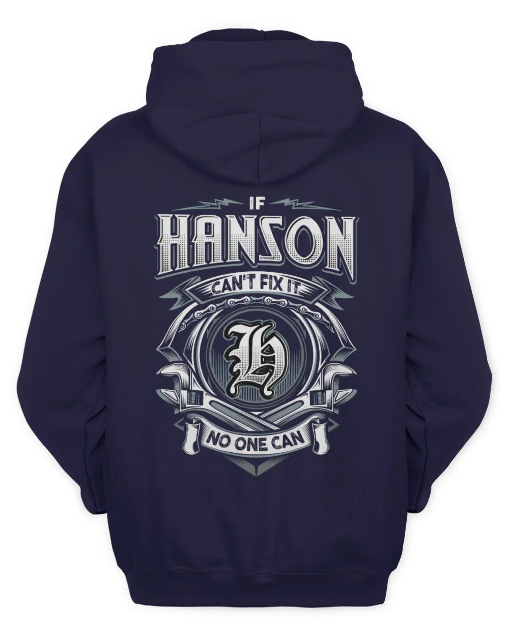 HANSON AP81-K4-626 - Personalized Ahmed Quote Apparel “If Ahmed Can't Fix It, No One Can” - Unisex Hoodie - Navy