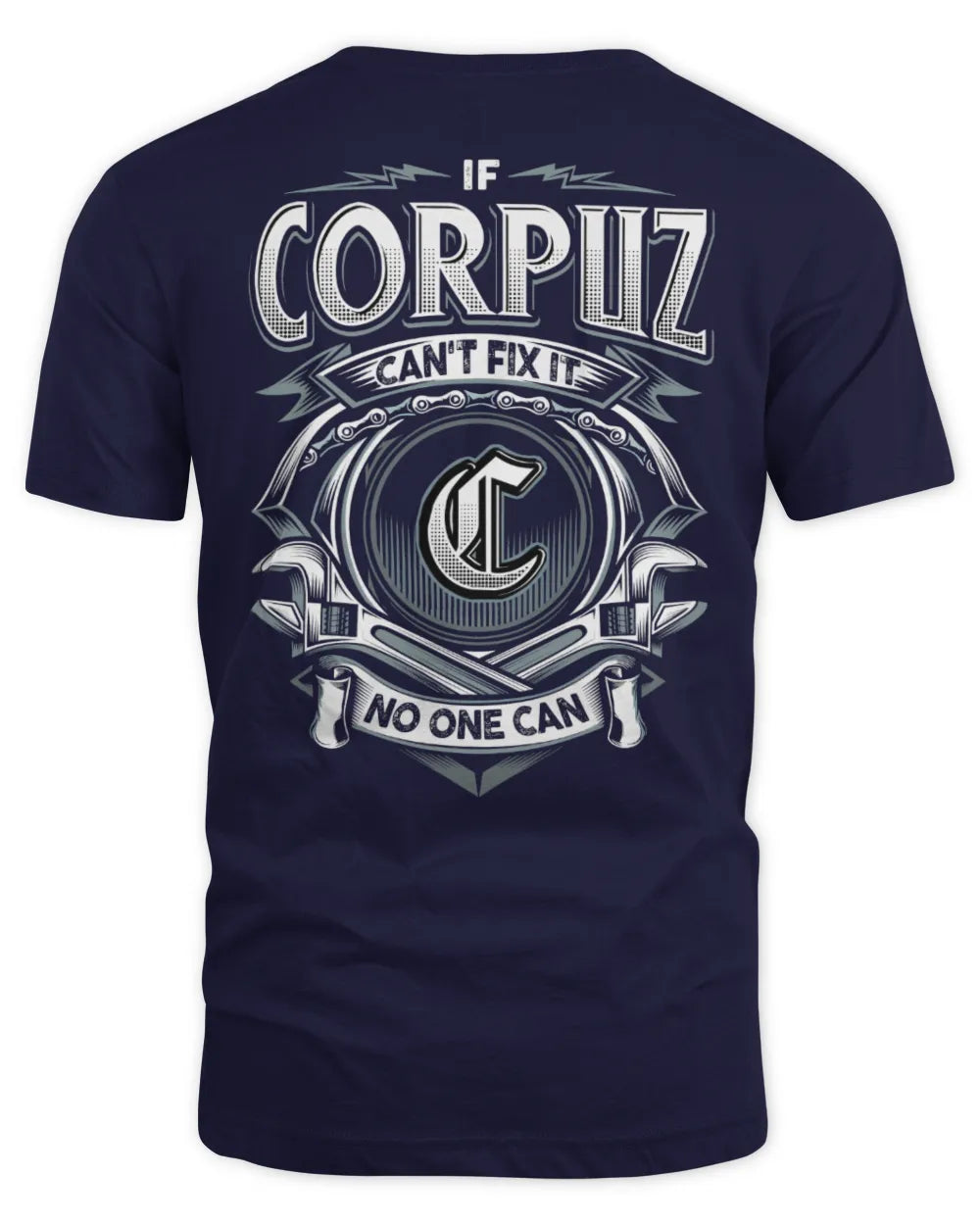 CORPUZ AP81-K4-626 - Personalized Ahmed Quote Apparel “If Ahmed Can't Fix It, No One Can” - Unisex Standard T-Shirt - Navy