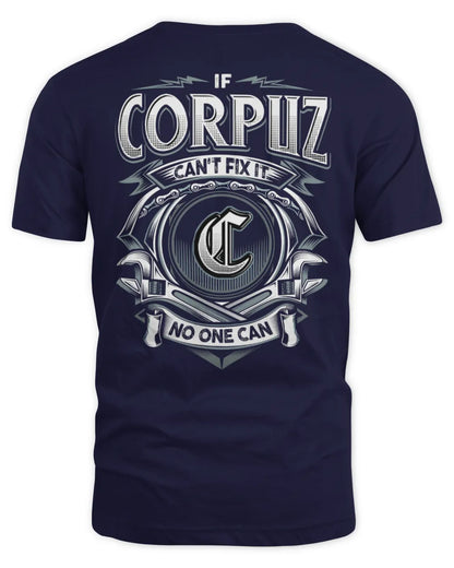 CORPUZ AP81-K4-626 - Personalized Ahmed Quote Apparel “If Ahmed Can't Fix It, No One Can” - Unisex Standard T-Shirt - Navy
