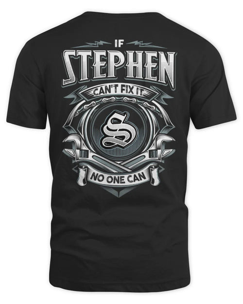 STEPHEN AP81-K4-626 - Personalized Ahmed Quote Apparel “If Ahmed Can't Fix It, No One Can” - Unisex Standard T-Shirt - Black