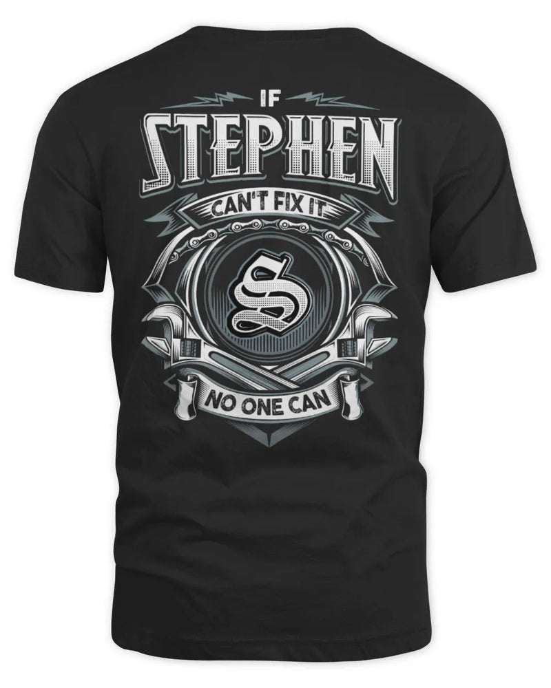 STEPHEN AP81-K4-626 - Personalized Ahmed Quote Apparel “If Ahmed Can't Fix It, No One Can” - Unisex Standard T-Shirt - Black
