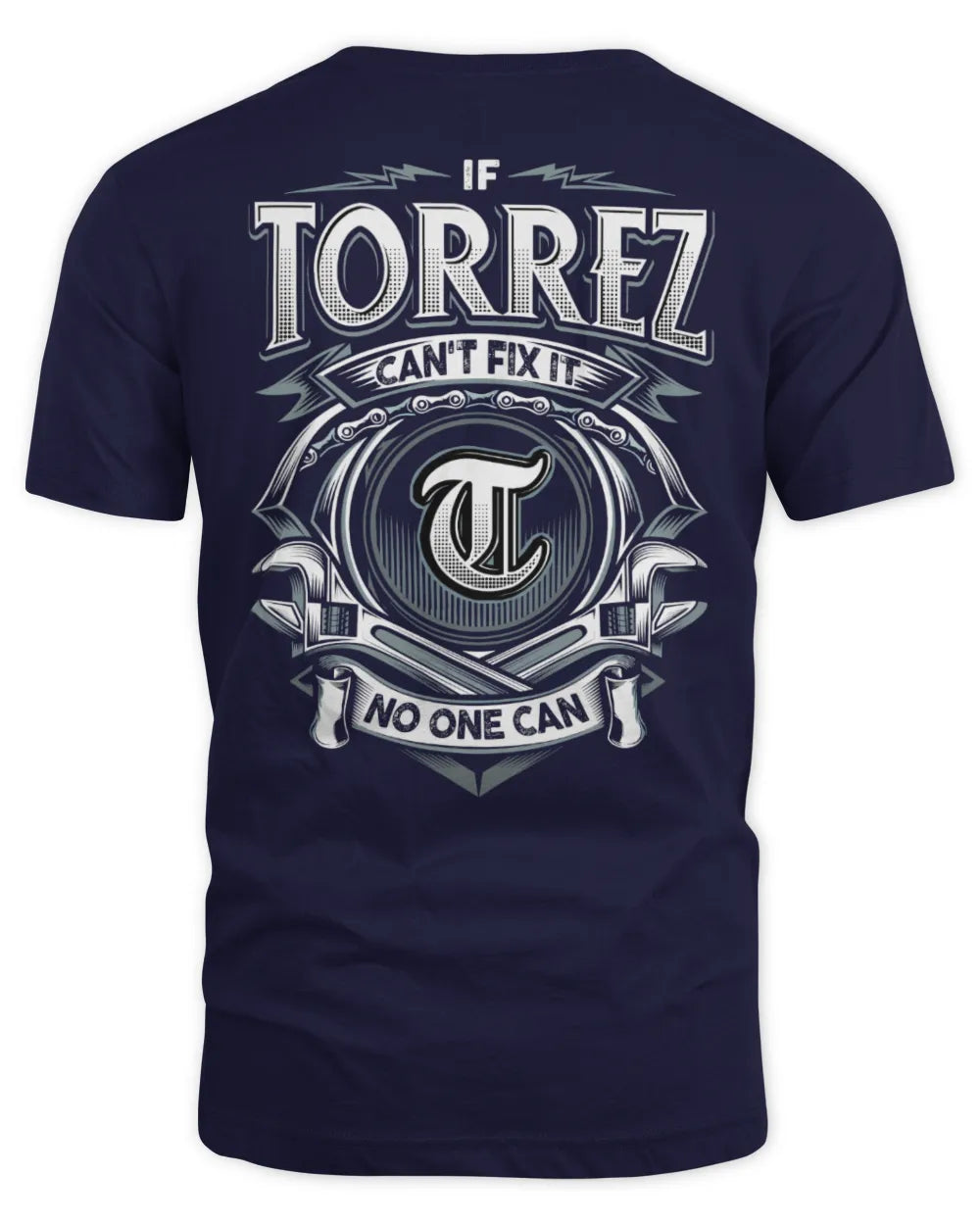 TORREZ AP81-K4-626 - Personalized Ahmed Quote Apparel “If Ahmed Can't Fix It, No One Can” - Unisex Standard T-Shirt - Navy