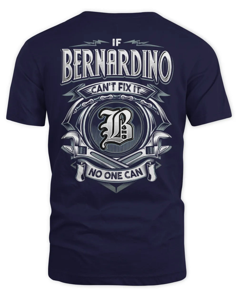BERNARDINO AP81-K4-626 - Personalized Ahmed Quote Apparel “If Ahmed Can't Fix It, No One Can” - Unisex Standard T-Shirt - Navy