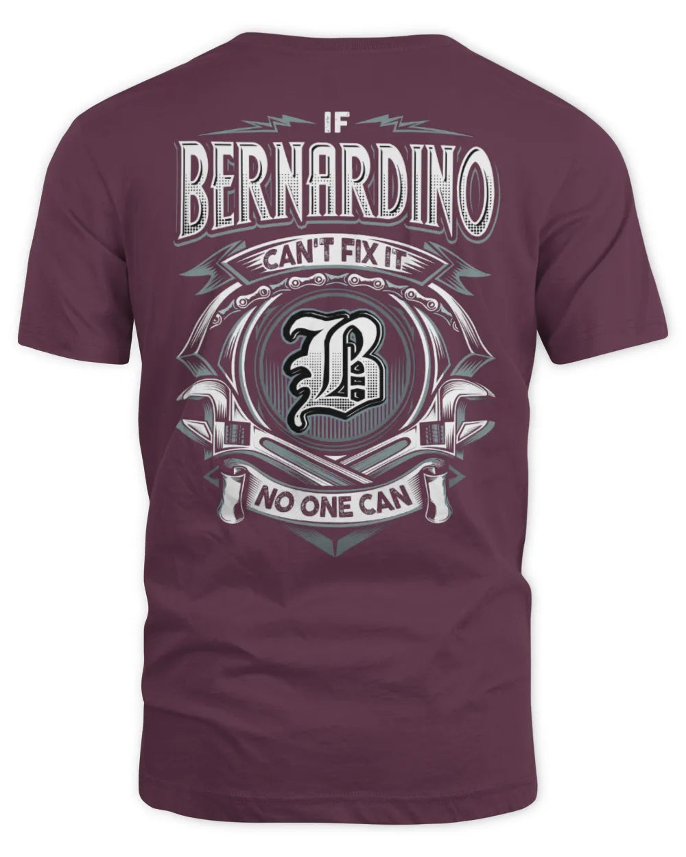 BERNARDINO AP81-K4-626 - Personalized Ahmed Quote Apparel “If Ahmed Can't Fix It, No One Can” - Unisex Standard T-Shirt - Maroon