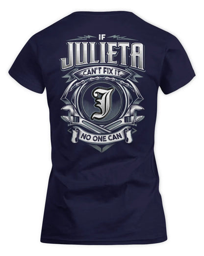 JULIETA AP81-K4-626 - Personalized Ahmed Quote Apparel “If Ahmed Can't Fix It, No One Can” - Women's Standard T-Shirt - Navy