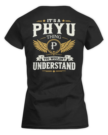 PHYU KT06-M008 It’s a [NAME] Thing – You Wouldn’t Understand | Personalized Vintage T-Shirt - Women's Standard T-Shirt - Black