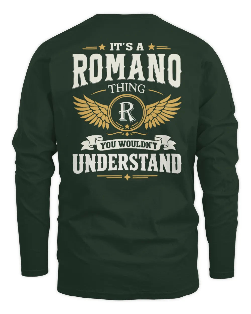 ROMANO KT06-M008 It’s a [NAME] Thing – You Wouldn’t Understand | Personalized Vintage T-Shirt - Men's Long Sleeved T-Shirt - Forest Green