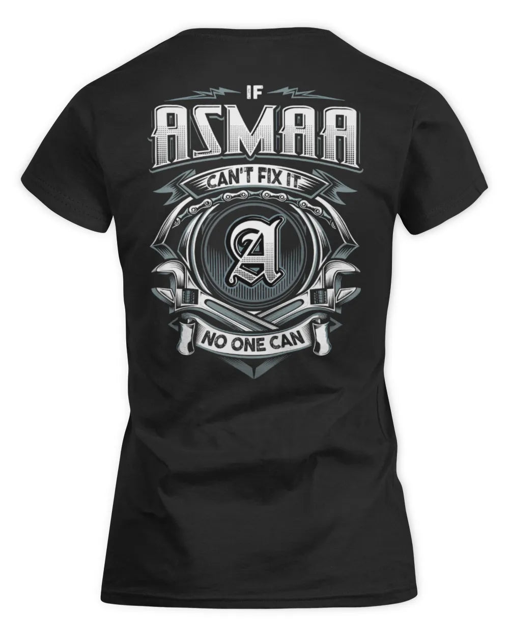 ASMAA AP81-K4-626 - Personalized Ahmed Quote Apparel “If Ahmed Can't Fix It, No One Can” - Women's Standard T-Shirt - Black