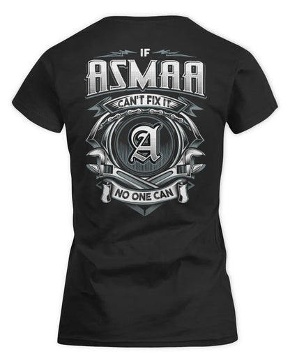 ASMAA AP81-K4-626 - Personalized Ahmed Quote Apparel “If Ahmed Can't Fix It, No One Can” - Women's Standard T-Shirt - Black