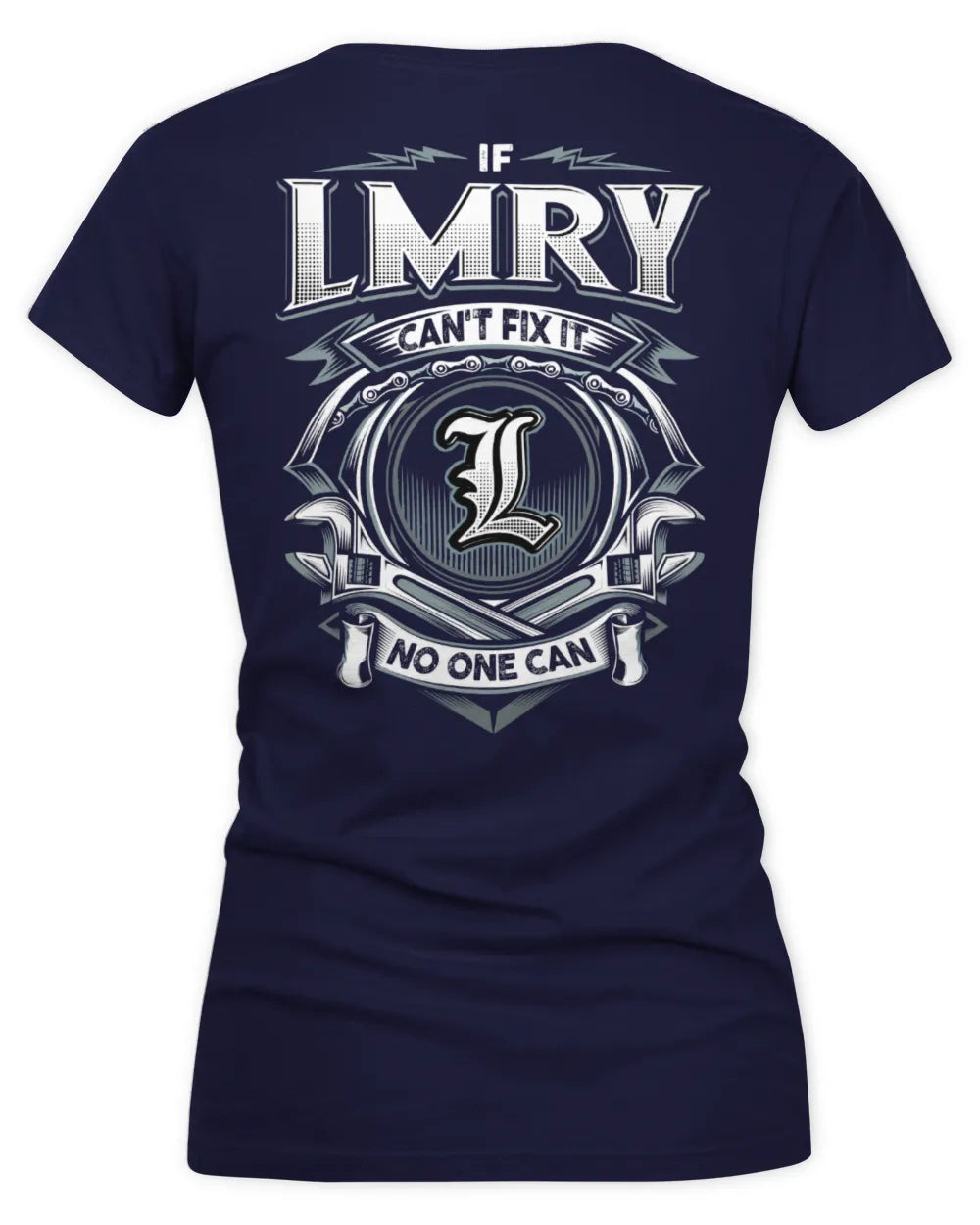 LMRY AP81-K4-626 - Personalized Ahmed Quote Apparel “If Ahmed Can't Fix It, No One Can” - Women's V-Neck T-Shirt - Navy