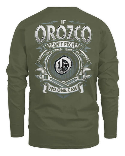 OROZCO AP81-K4-626 - Personalized Ahmed Quote Apparel “If Ahmed Can't Fix It, No One Can” - Men's Long Sleeved T-Shirt - Military Green