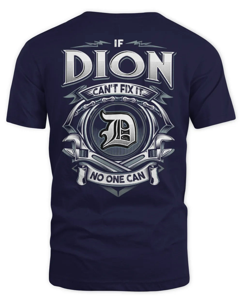 DION AP81-K4-626 - Personalized Ahmed Quote Apparel “If Ahmed Can't Fix It, No One Can” - Unisex Standard T-Shirt - Navy