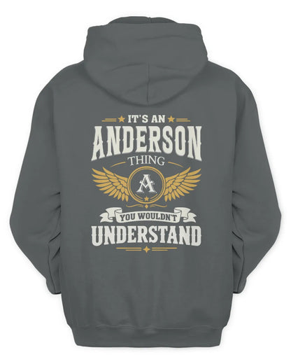 ANDERSON KT06-M008 It’s a [NAME] Thing – You Wouldn’t Understand | Personalized Vintage T-Shirt - Unisex Hoodie - Charcoal