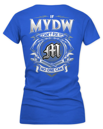 MYDW AP81-K4-626 - Personalized Ahmed Quote Apparel “If Ahmed Can't Fix It, No One Can” - Women's V-Neck T-Shirt - Royal