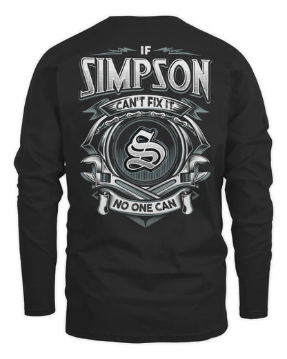 SIMPSON AP81-K4-626 - Personalized Ahmed Quote Apparel “If Ahmed Can't Fix It, No One Can” - Men's Long Sleeved T-Shirt - Black