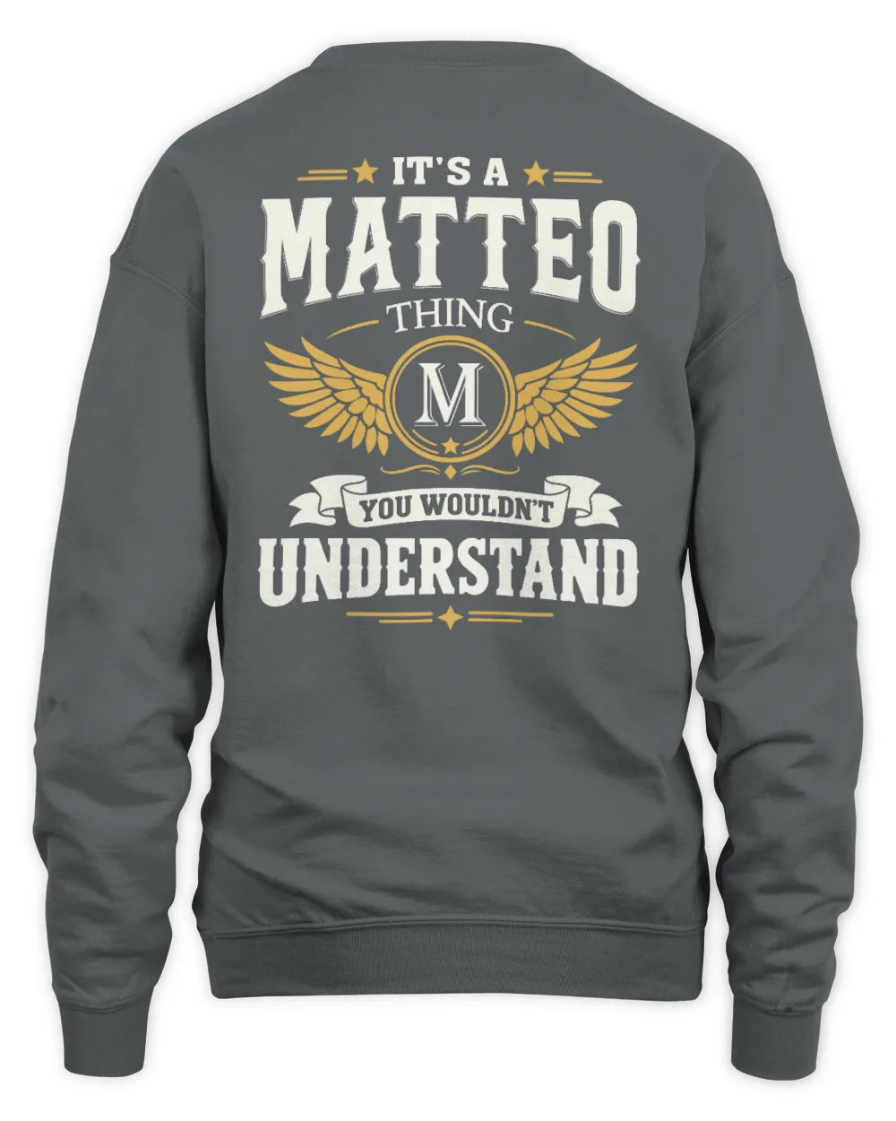 MATTEO KT06-M008 It’s a [NAME] Thing – You Wouldn’t Understand | Personalized Vintage T-Shirt - Unisex Sweatshirt - Charcoal