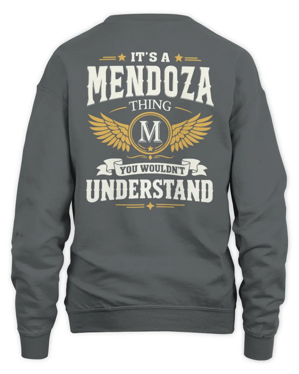 MENDOZA KT06-M008 It’s a [NAME] Thing – You Wouldn’t Understand | Personalized Vintage T-Shirt - Unisex Sweatshirt - Charcoal